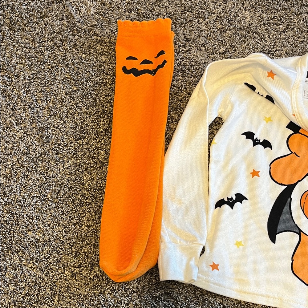 Halloween Care Bears Pajama Set with pumpkin knee high socks - Picture 9 of 11